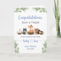 New Baby Boy Blue Personalized Congratulations