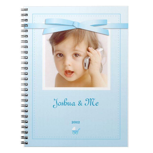 New baby Boy Blue Ribbon Notebook (Front)