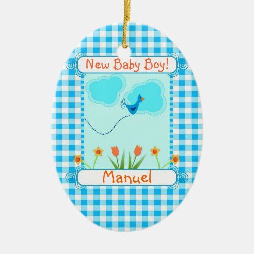 New Baby Boy Blue Vichi Ornament