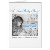 New Baby Boy Carousel Dreams Greeting Card (Front)