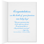 New Baby Boy Carousel Dreams Greeting Card (Inside (Right))