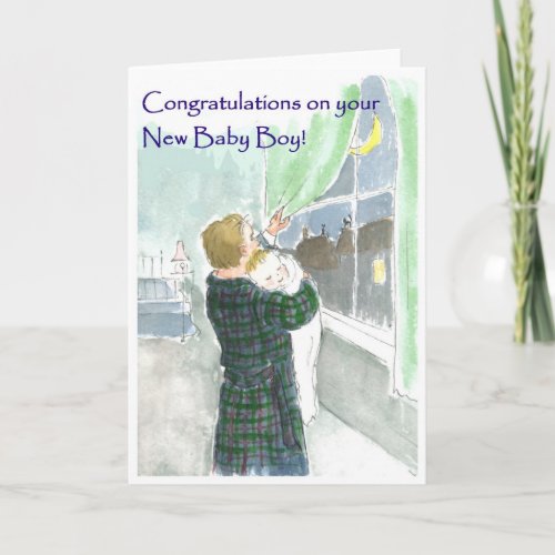 New Baby Boy Congratulations Card