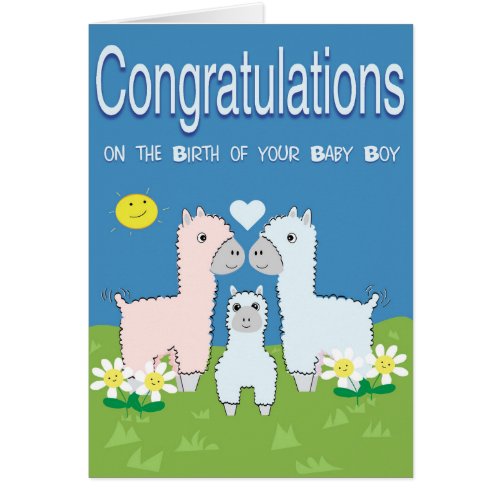 New Baby Boy Congratulations Card