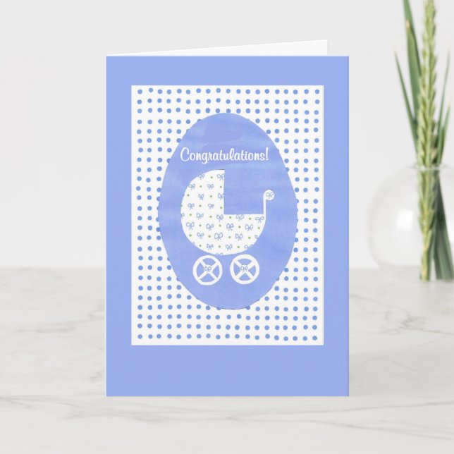 New Baby Boy Congratulations Card (Front)