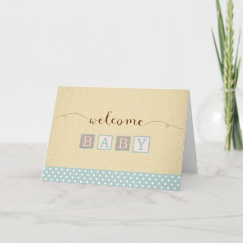 New Baby Boy Congratulations Card