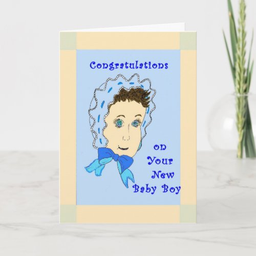 New Baby Boy Congratulations Card