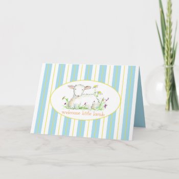 New Baby Boy Congratulations Little Lamb  Card by CountryGarden at Zazzle