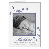 New Baby Boy Photo Birth Announcement (Front)