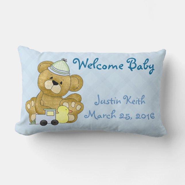 New Baby Boy Pillow (Front)
