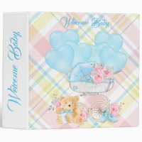 New Baby Boy Stroller Photo Album Binder