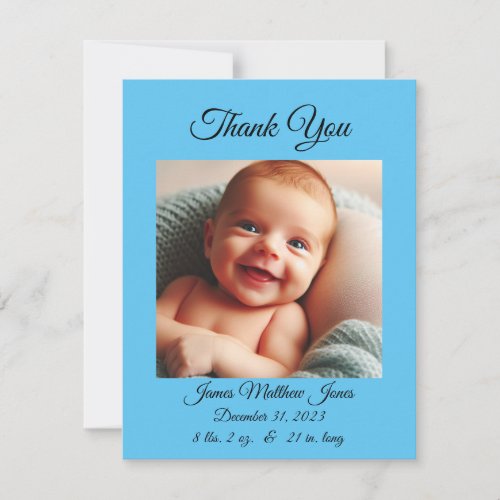 New Baby Boy Thank You CardAnnouncement Invitation