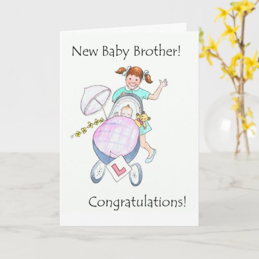 New Baby Brother Congratulations Card | Zazzle