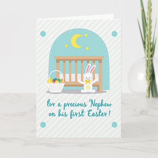 New Baby Bunny Celebration Card (Front)