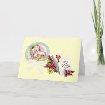 New Baby Card by Vintage_Gifts at Zazzle