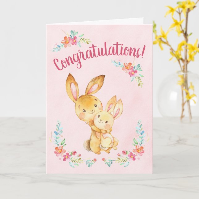 New Baby Card (Yellow Flower)