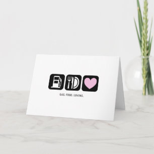 New Baby Card: Gas-Food-Loving (Girl) Card