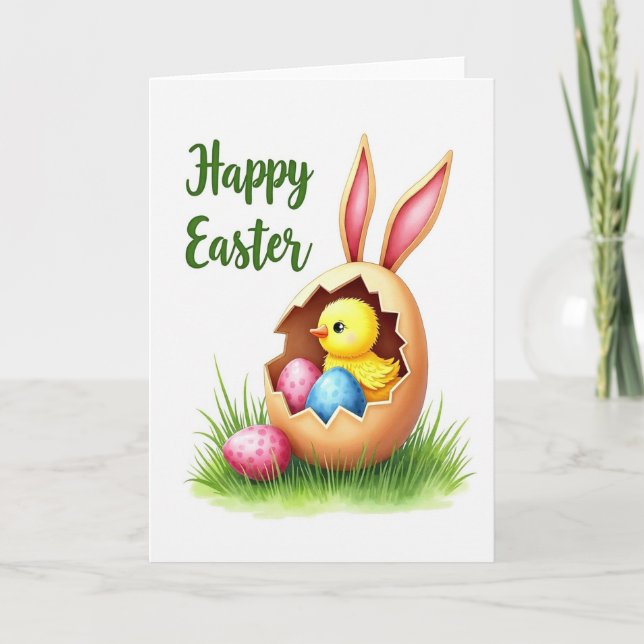 New Baby Chick Greeting Card (Front)