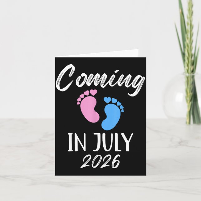 New Baby Coming In July 2026 Funny Baby Shower Boy Card (Front)