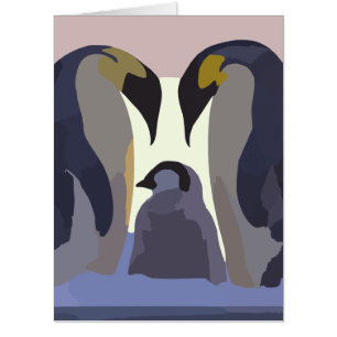 NEW BABY CONGRATS PENGUINS GIANT GREETING CARD