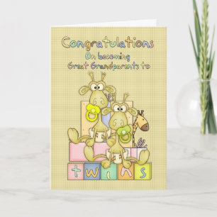 New Baby Congratulations For Great Grandparents - Card