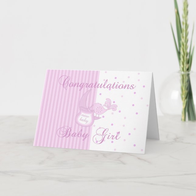 New Baby Congratulations - New Baby Girl Card (Front)