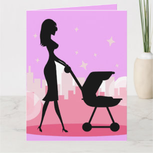 NEW BABY CONGRATULATIONS PINK CARD