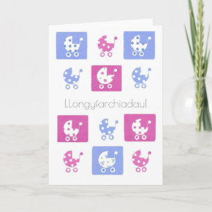 New Baby Congratulations: Welsh Greeting Card