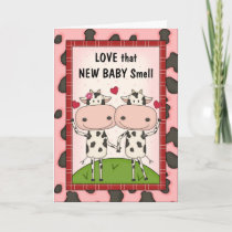New Baby - Cows for New Parents Card