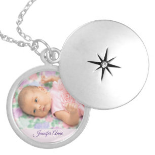 New Baby Custom Photo Locket Necklace