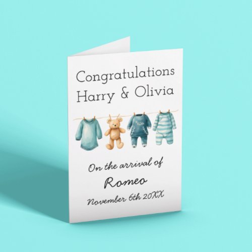 New Baby Customizable Congratulations  Card
