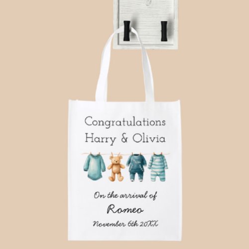 New Baby Customizable Congratulations  Grocery Bag