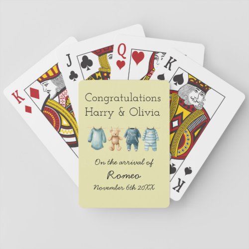 New Baby Customizable Congratulations  Playing Cards