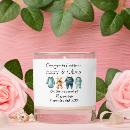 New Baby Customizable Congratulations  Scented Candle