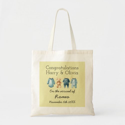 New Baby Customizable Congratulations  Tote Bag