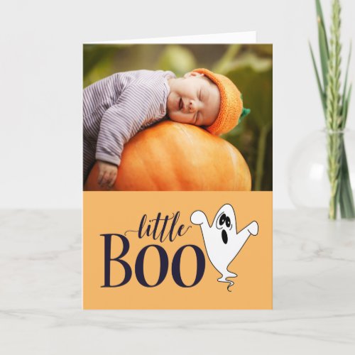 New Baby Cute Halloween Photo Greeting Card