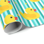 New Baby Cute Rubber Ducks Baby Shower Party Wrapping Paper