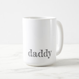 New Baby DADDY Modern Typography Fathers Day Joy Coffee Mug
