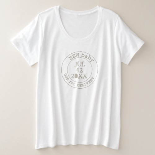 New Baby delivery postage stamp maternity tee