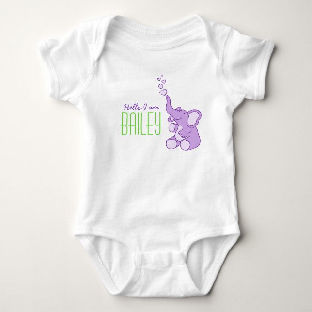 New baby elephant welcome baby name shirt