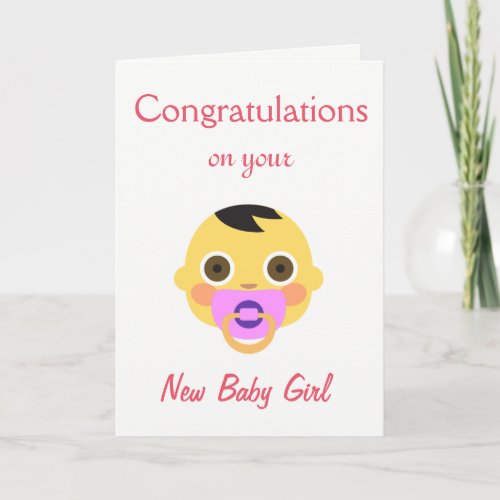 New Baby Emoji Card