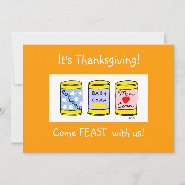 New Baby First Thanksgiving Funny Dinner Invitation (Front)