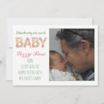 New Baby Floral Announcement at Zazzle
