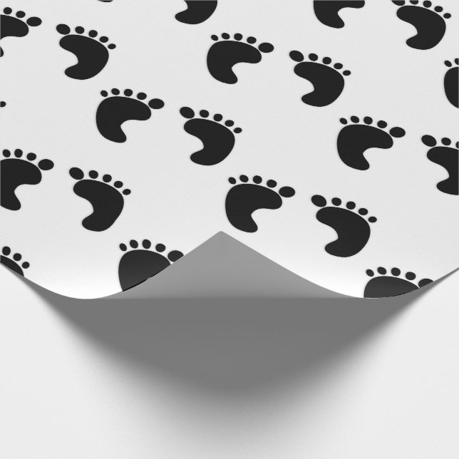 NEW BABY FOOT PRINTS WRAPPING PAPER (Corner)