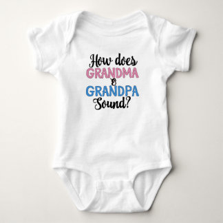 New baby gender reveal grandparents bodysuit