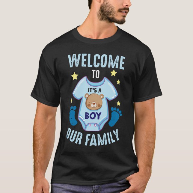 New Baby Gender Reveal It's a Boy T-Shirt (Front)