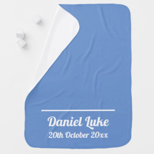 New Baby Gift with Name and Date of Birth Blanket
