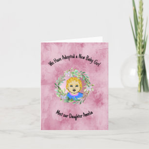 New Baby Girl Adoption Party Invitation