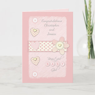 New Baby Girl Card Pink celebrates