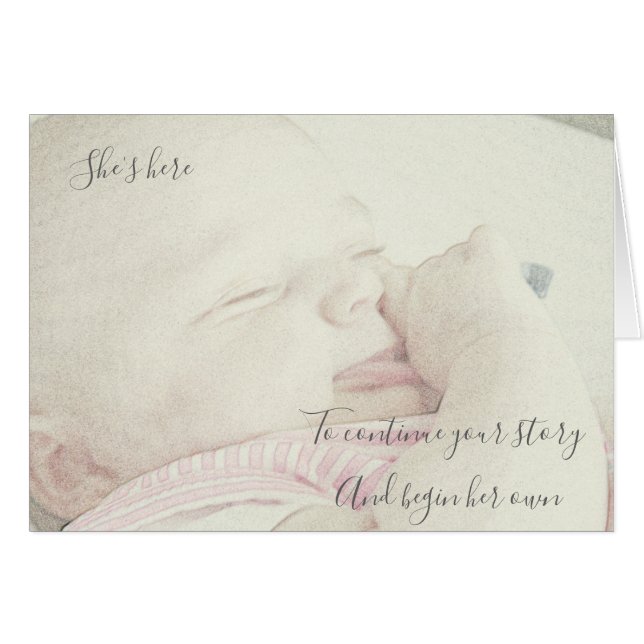 New baby girl cards (Front Horizontal)