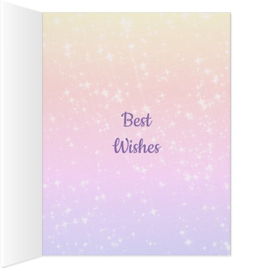 New Baby Girl Cherub design greeting (Inside (Right))